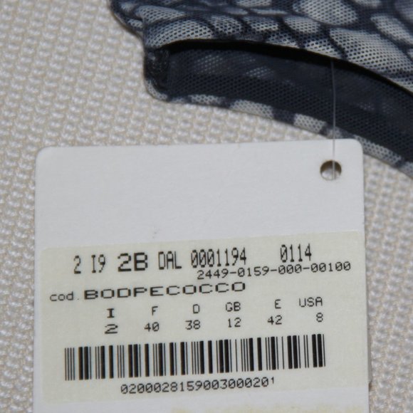 La Perla New Bodysuit Gray Abstract Croco Print Double Layer Top Italy US 8 - Picture 4 of 10